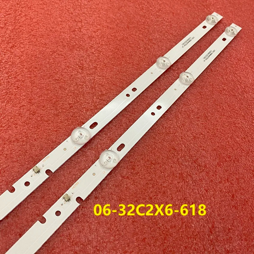 2pcs LED Strip For Philco PTV32C30D PTV32C30 PH32C10DSGWA 06-32C2X6-618-M10W14 M07W14 AKAI AKTV3227H LT-32C485