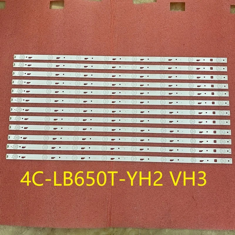 12pcs/set LED Strip For Thomson 65US6006 65UA6606 65U3650C 65UB6406 L65E5800A 4C-LB650T-YH3 LVU650CC TV_ODM_650d30_3030C