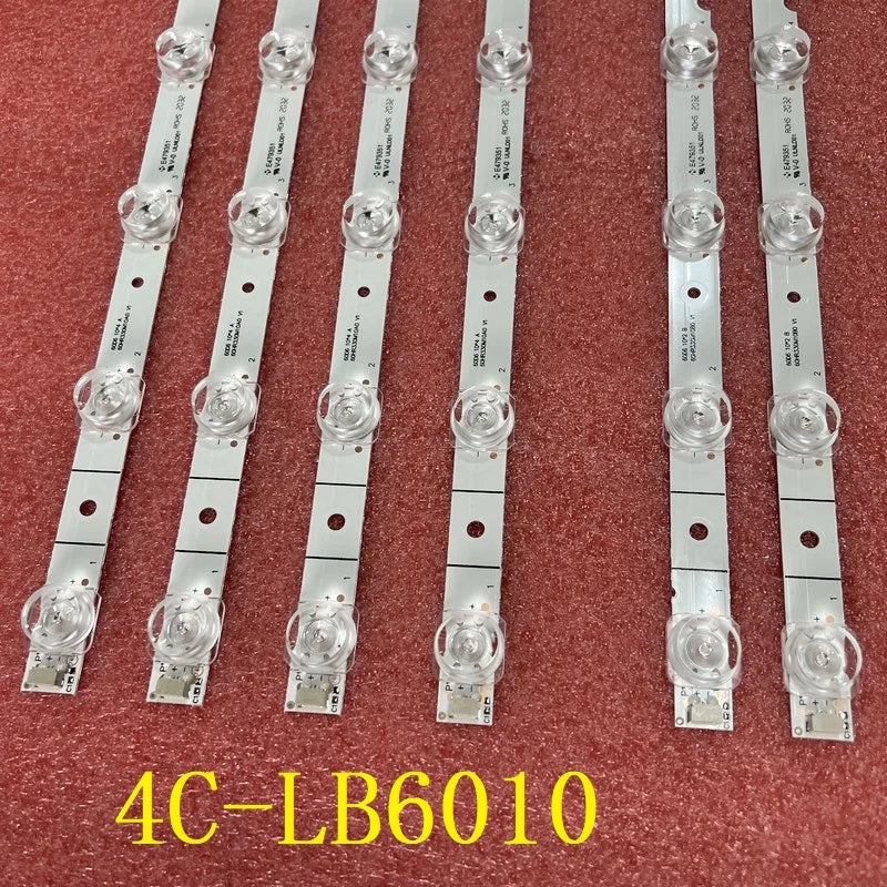 6pcs/set LED Backlight Strip For TCL 60EP662 60F60 60D6 60U5950C 60EP660 4C-LB6010-YH01J YH02J HR01J HR02J 60HR330M10A0 V1