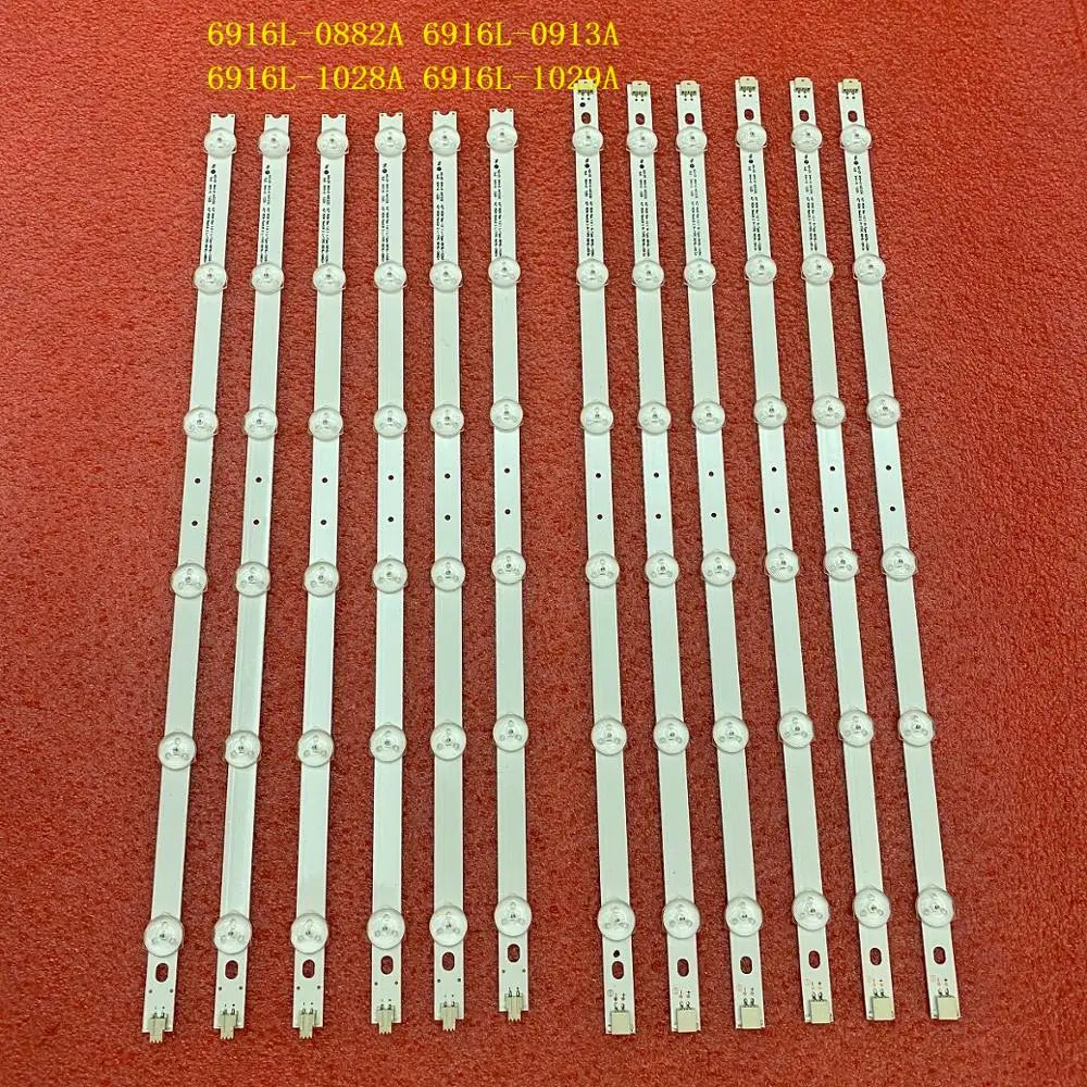 12 PCS/set LED backlight strip for TV 42LM340T 42LM3700 42LS3400 42LM3400 6916L-0913A 0882A 6916L-1028A 1029A LC420DUN SE R2