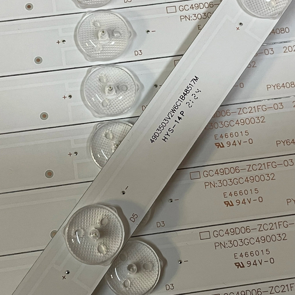 10pcs LED Backlight Strip For H49E12 H49E10 H49E07 H49E09 H49E17 303GC490032 GC49D06-ZC21FG-03