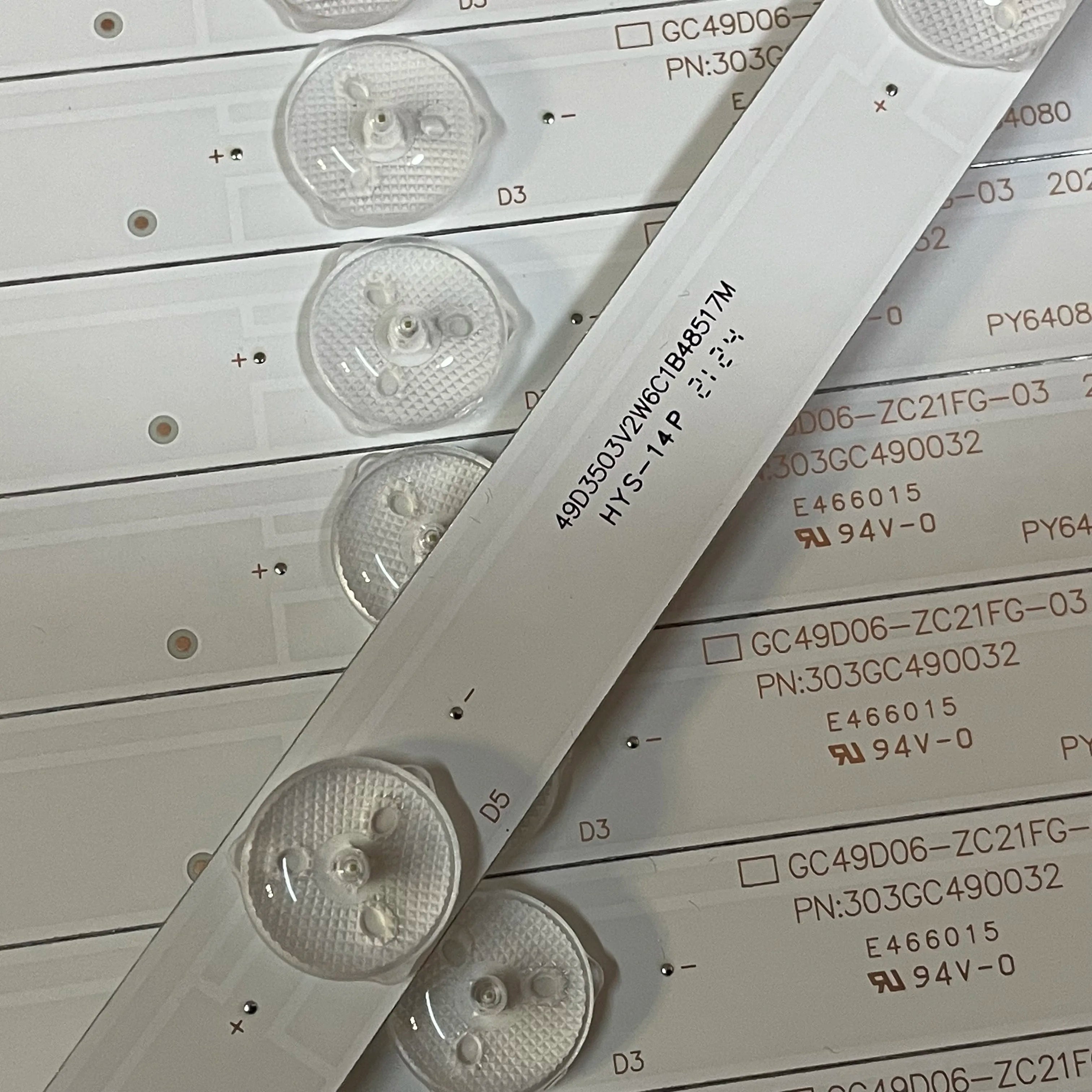 10pcs LED Backlight Strip For H49E12 H49E10 H49E07 H49E09 H49E17 303GC490032 GC49D06-ZC21FG-03