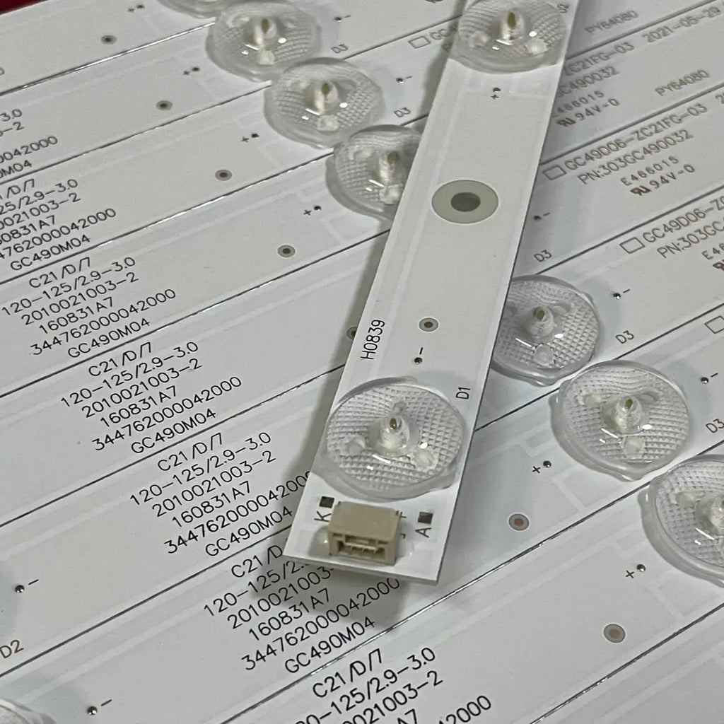 10pcs LED Backlight Strip For H49E12 H49E10 H49E07 H49E09 H49E17 303GC490032 GC49D06-ZC21FG-03
