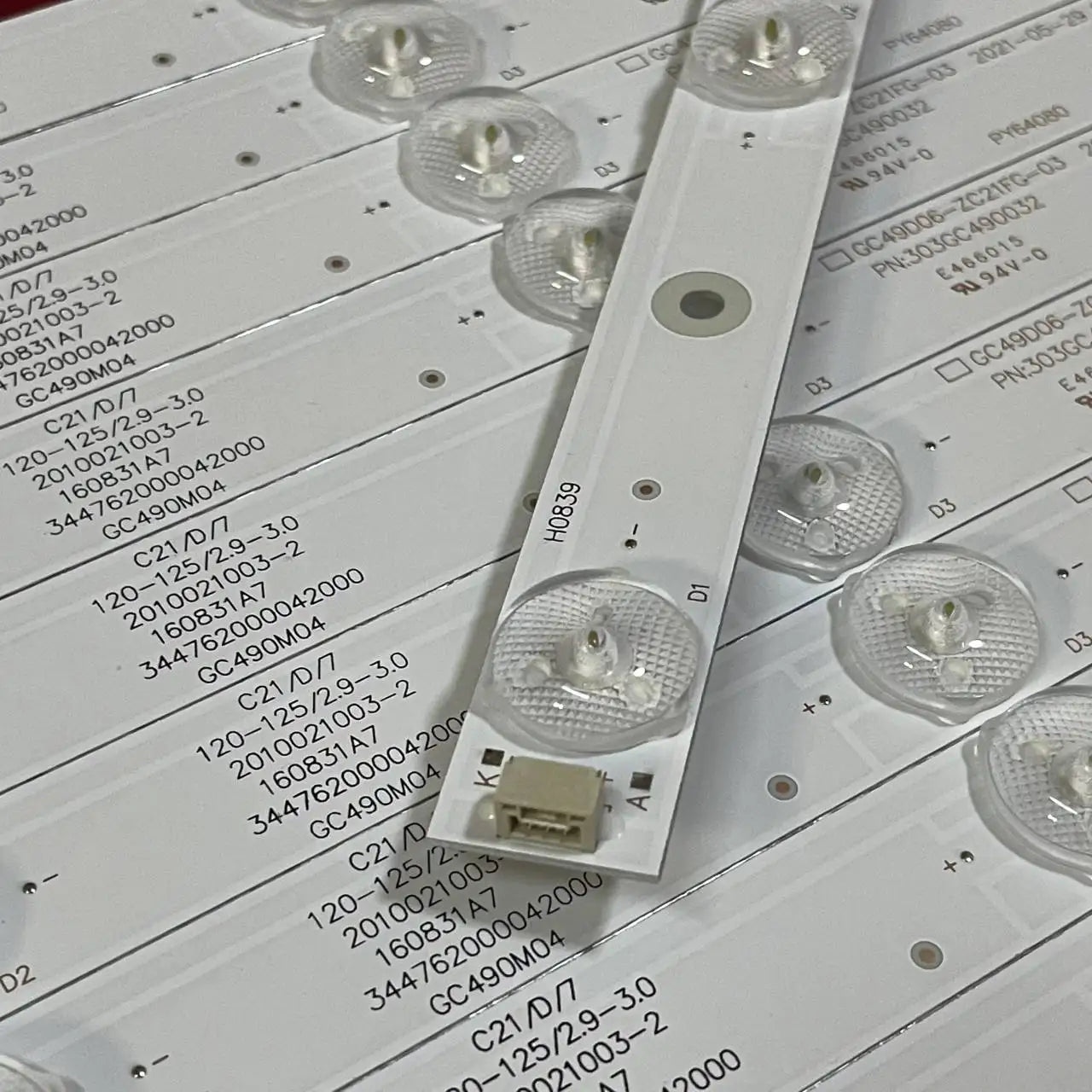 10pcs LED Backlight Strip For H49E12 H49E10 H49E07 H49E09 H49E17 303GC490032 GC49D06-ZC21FG-03