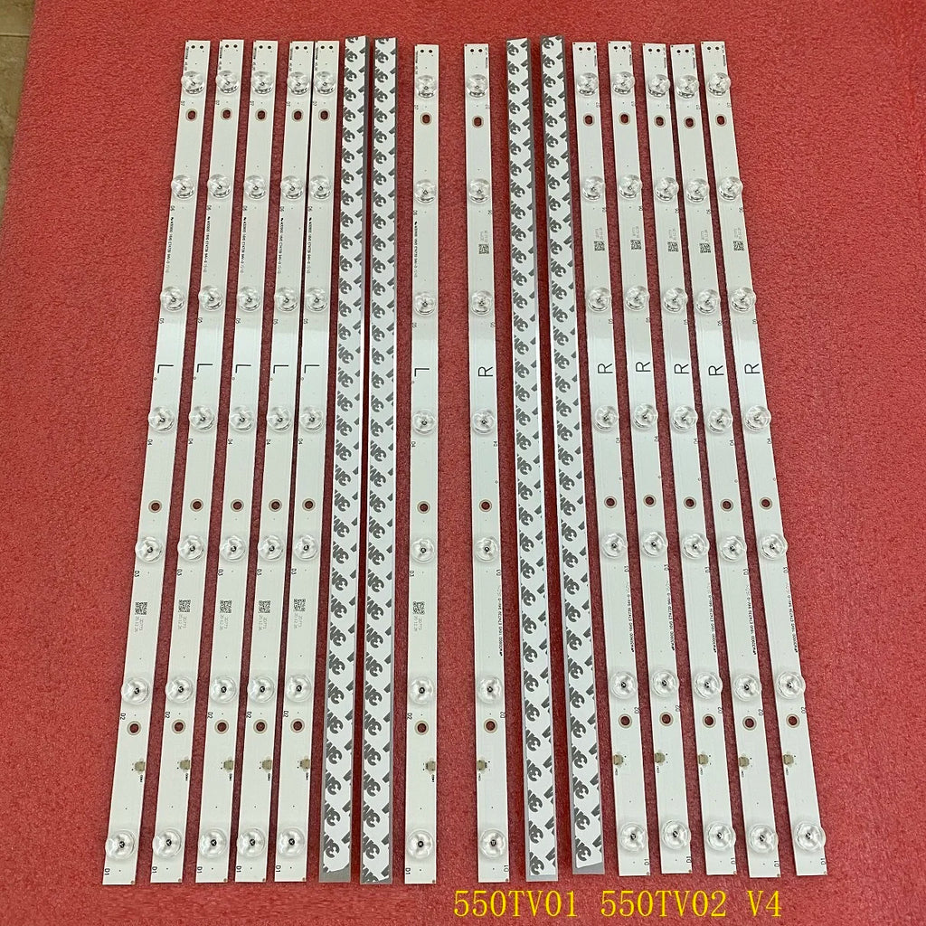 LED Strip For Panasonic TX-55AXW634 TX-55AX630B TX-55AX630E TH-55AX670A 550TV01 550TV02 V4 BX-55S10E02-2BBH2-0-Q-49R-5738