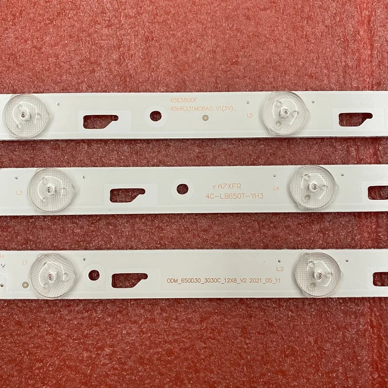 12pcs/set LED Strip For Thomson 65US6006 65UA6606 65U3650C 65UB6406 L65E5800A 4C-LB650T-YH3 LVU650CC TV_ODM_650d30_3030C