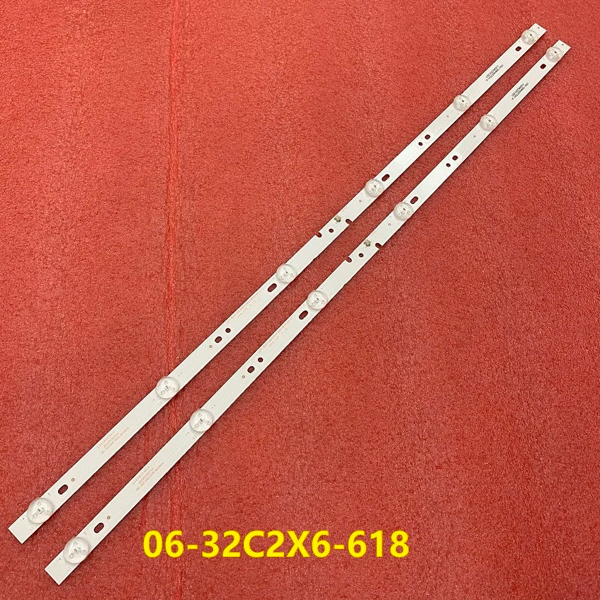 2pcs LED Strip For Philco PTV32C30D PTV32C30 PH32C10DSGWA 06-32C2X6-618-M10W14 M07W14 AKAI AKTV3227H LT-32C485