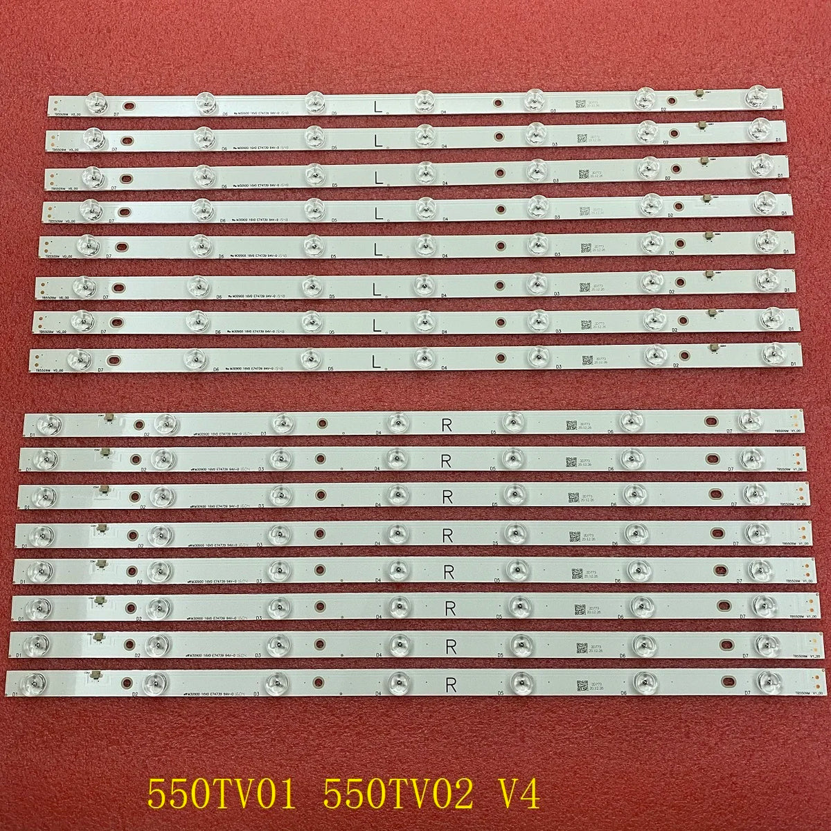 LED Strip For Panasonic TX-55AXW634 TX-55AX630B TX-55AX630E TH-55AX670A 550TV01 550TV02 V4 BX-55S10E02-2BBH2-0-Q-49R-5738