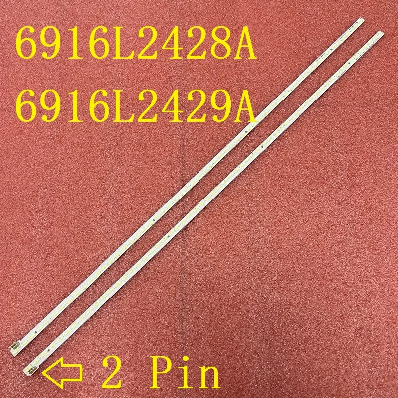 2Pin LED Backlight Strip For 55"TV 55LH604V 55LH6000 55LJ615V 55UH7700 55LW340C 55LH604A 6916L2428A 6916L-2429A LC550EUE FJ M1