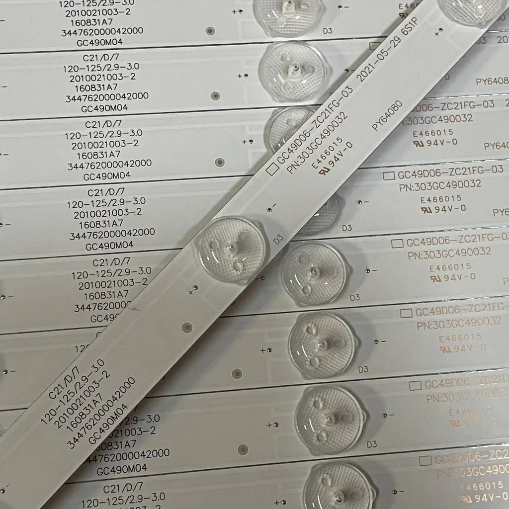 10pcs LED Backlight Strip For H49E12 H49E10 H49E07 H49E09 H49E17 303GC490032 GC49D06-ZC21FG-03