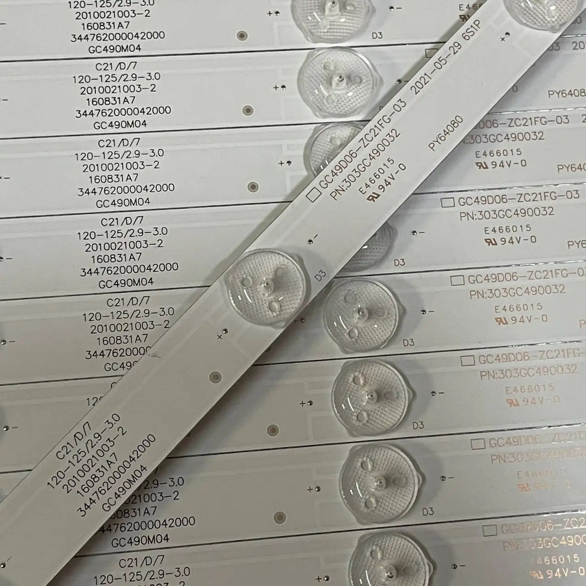10pcs LED Backlight Strip For H49E12 H49E10 H49E07 H49E09 H49E17 303GC490032 GC49D06-ZC21FG-03