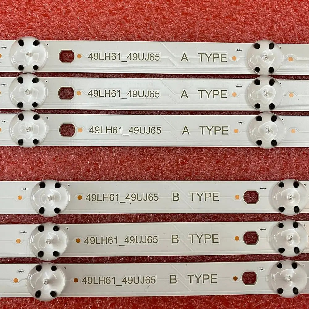 6pcs LED Backlight for 49LJ624V-ZC 49UJ701V 49LJ61 49LH61 49UJ65 A B 49UJ651V 49LJ614V 49UJ650 49UJ635 HC490DGG-ABSR2-A14X