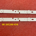 2pcs LED Strip For Philco PTV32C30D PTV32C30 PH32C10DSGWA 06-32C2X6-618-M10W14 M07W14 AKAI AKTV3227H LT-32C485