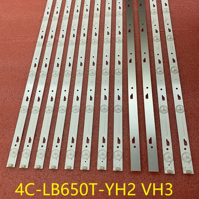 12pcs/set LED Strip For Thomson 65US6006 65UA6606 65U3650C 65UB6406 L65E5800A 4C-LB650T-YH3 LVU650CC TV_ODM_650d30_3030C