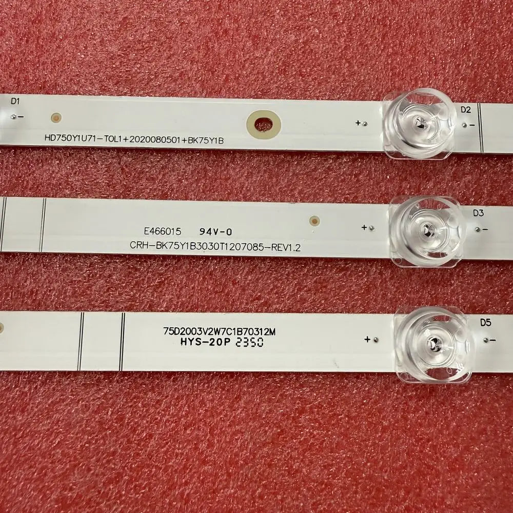 LED Backlight Strip for Toshiba 75C350KU 75E3F-PRO 75T55F 75E3F 75A5F 75V1F-S 75E5G J75H LB7502J V0 HD750Y1U71-TAL2 T0L1 T0L1B2