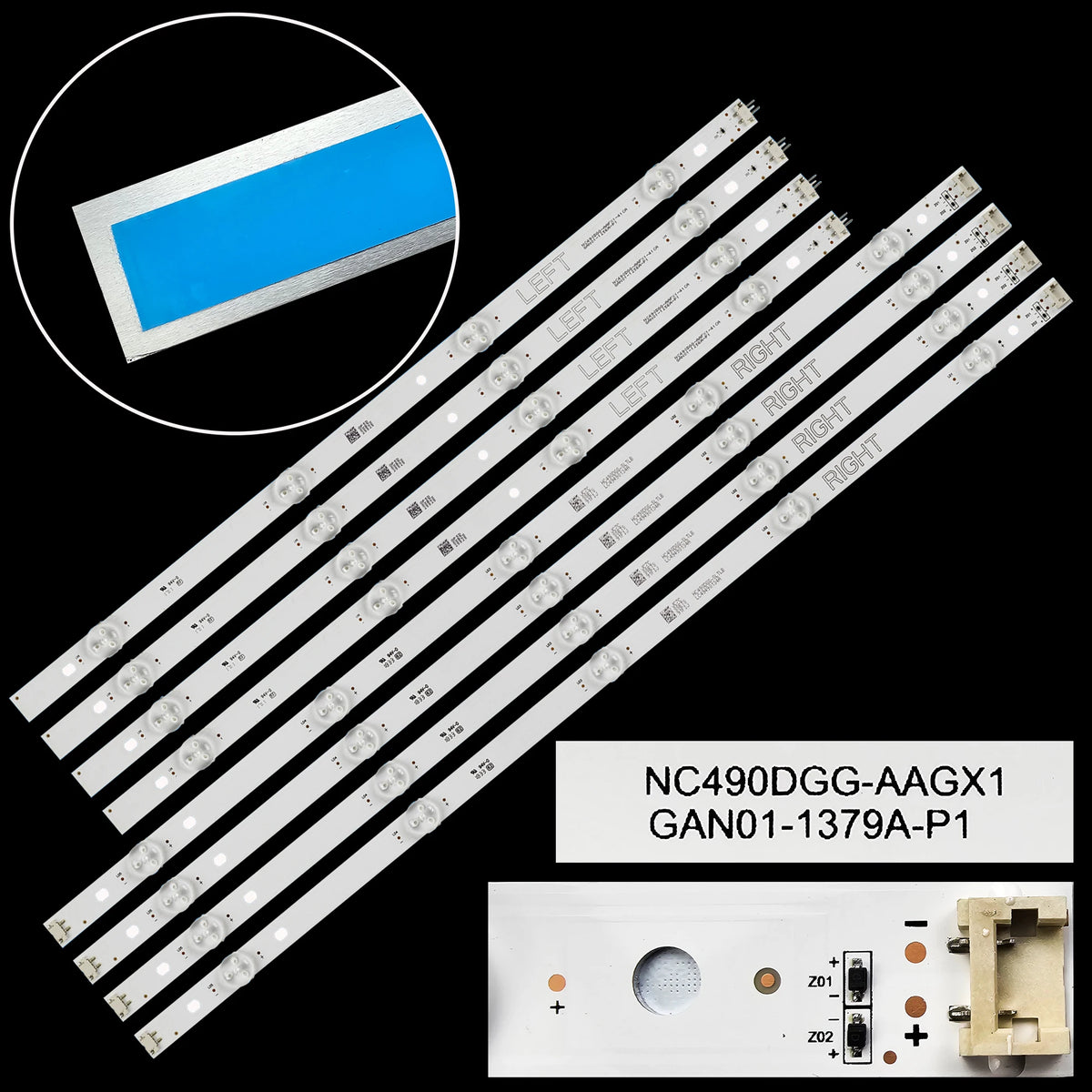 1/5/8 kits LED BackLight Strip For 49LK5900PLA 49UK6400 49UM7000PLA 49UK6300PLA AGF78840002 GAN01-1255A-P1 GAN01-1256A-P1