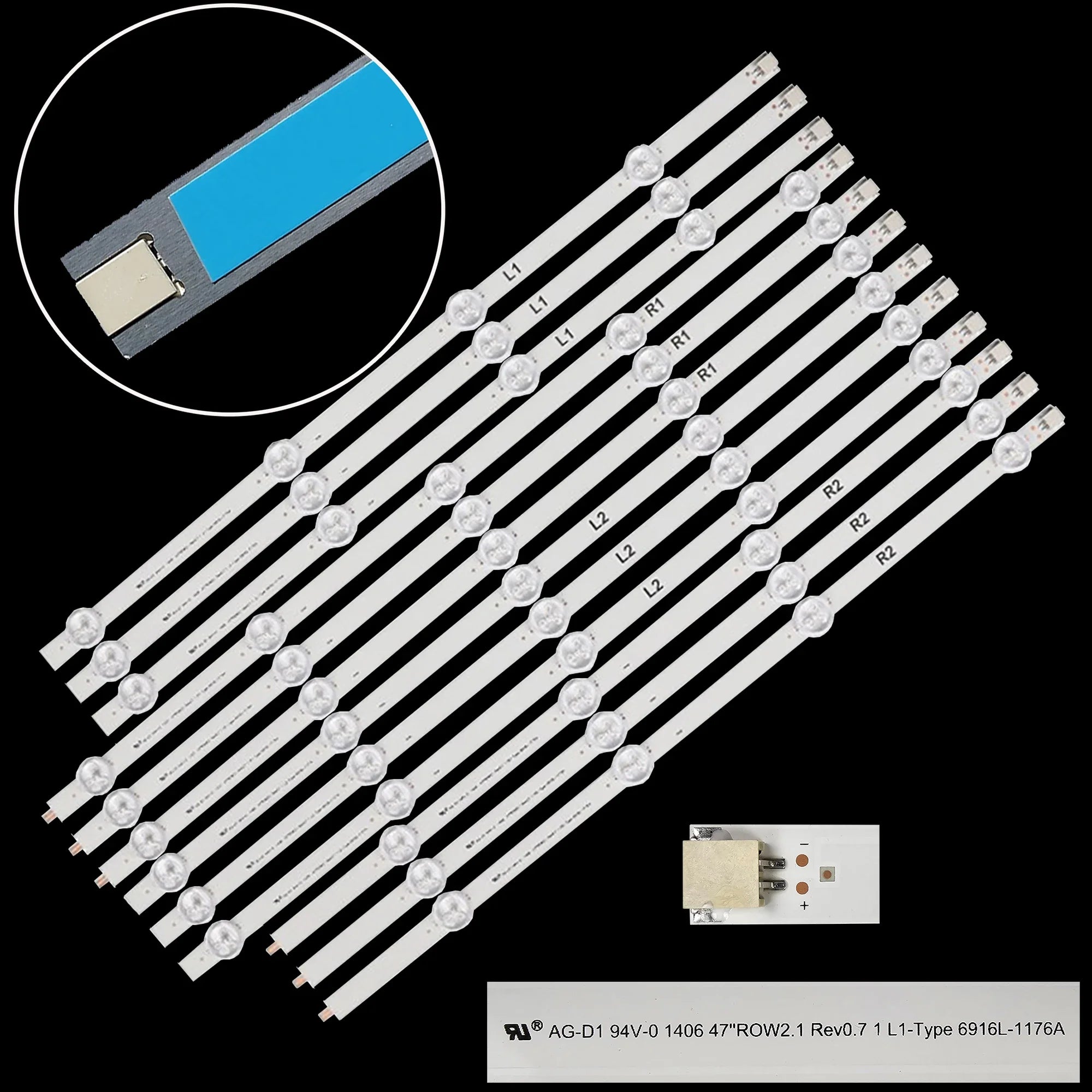 LED BackLight Strip For 47LM8600 47LN541C 47LN5400 47LN5403 47LN540U 47LA615V-ZB 6916L-1259A 6916L-1260A LC470DUE-SFU2