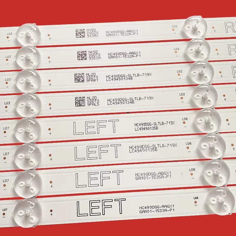 LED strip for 49UM7300 49UM7400 49UM7100 49UJ6300-UA 49UJ630V-ZA 49UJ6350-UC NC490DGG-AAFX1-41CA GAN01-1255A-P1 GAN01-1256A-P1