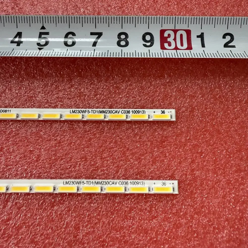 2pcs/set LED Backlight Strip for 1008 B520r2 B520 LM230WF5 TLD1 29.9CM 36LED