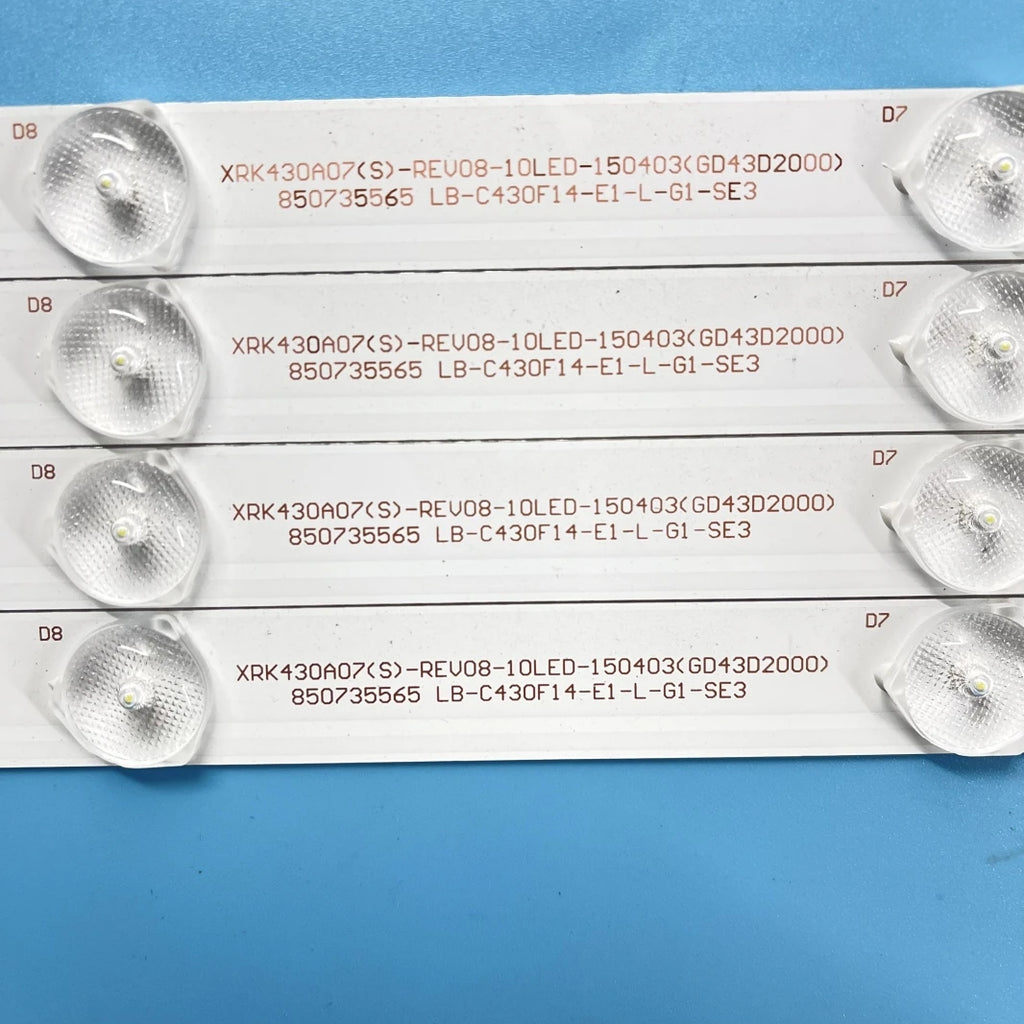 LED Backlight strip 10 lamp For BBK 43" TV 43LEM-1018/FT2C 42lem-1052/fts2c SVJ430A07 LB-C430F14-E1-L-G1-SE1 SE2 A G2 LB43006