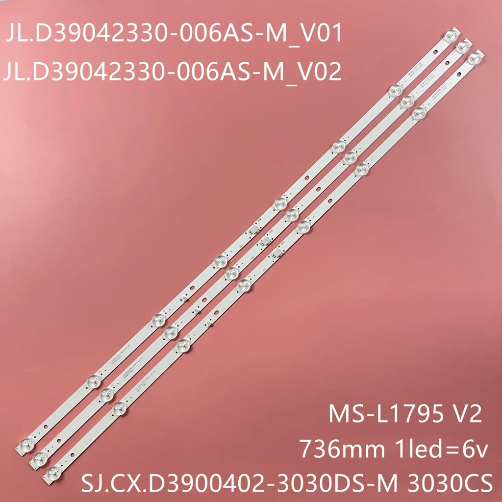 TV LED Lanes Bars For 39 "BBK 39LE-1045/T2C DEXP H39D7100E AKAI AKTV409TS JL.D39042330-006AS-M_V01 3080539Z10DTZ003 MS-L1795 V1
