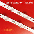2PCS LED Backlight strip for 55S12 B0101-000654 55S12-ZX3030A1-15X2KW