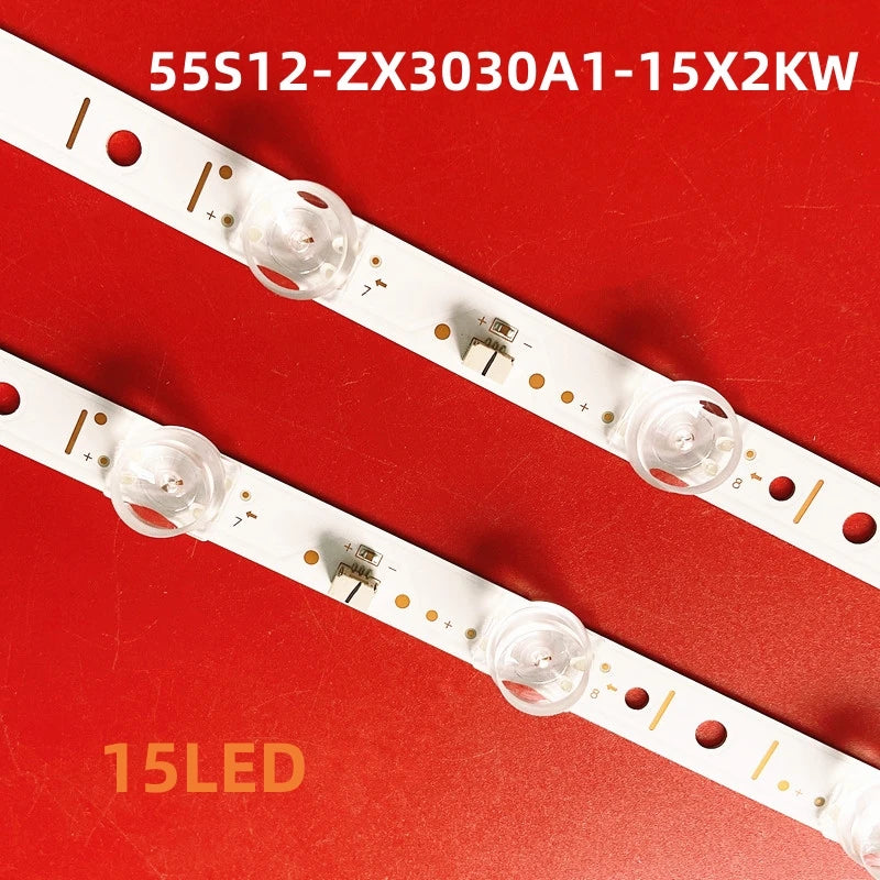 2PCS LED Backlight strip for 55S12 B0101-000654 55S12-ZX3030A1-15X2KW