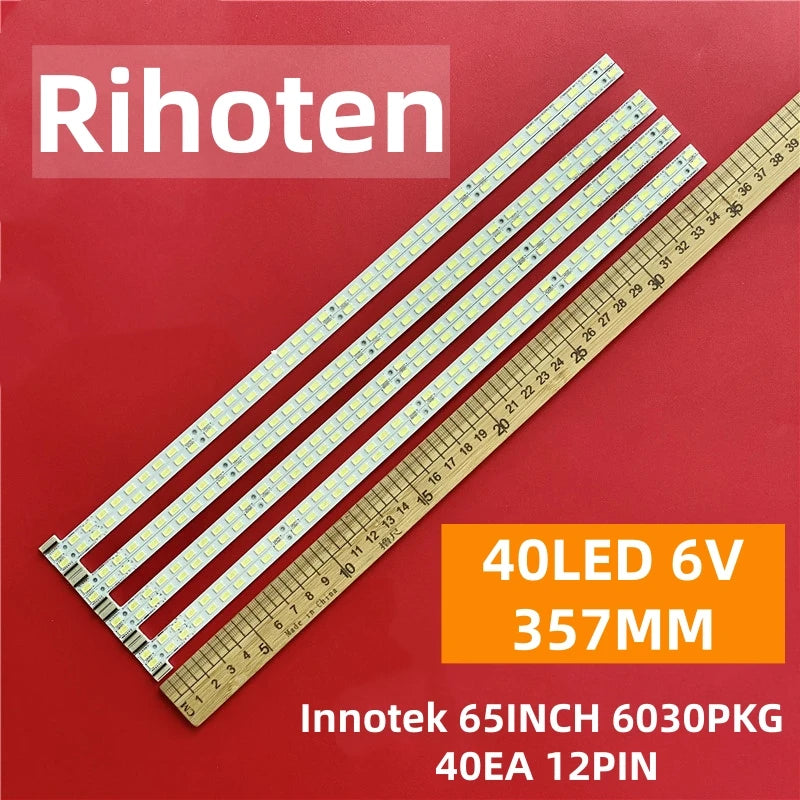 8PCS LED strips for 65LM620S-ZB 65LM6200 65LM6200-TA Innotek 65INCH 6030PKG 40EA 12PIN A B C D Type Rev0.0 110621 STA645A04