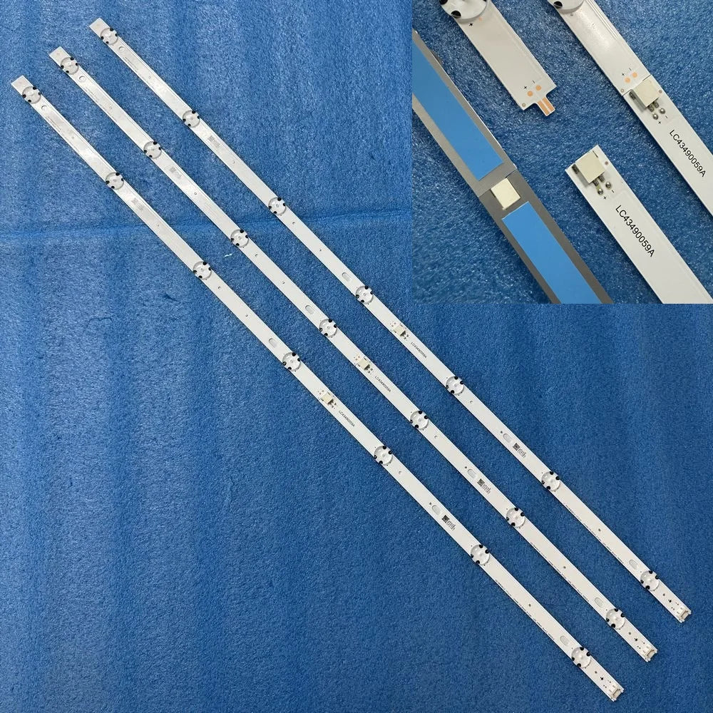 3pcs/set LED backlight strip Bar for 43UM7000PLA 43UM7100PLB 43UM71007LB 303LG430004 LG43D07-ZC31AG-05 7S1P LC43490089A