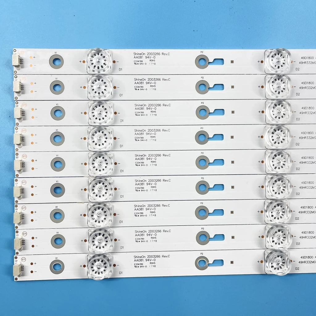 LED Backllight strip For 49HR332M04A3 V3 4C-LB490T-HR2 DS-4C-LB490T-YM3 TC490M01 TC490M02 Hitachi 49R80 T49D18SFS-01B 49U7750VE