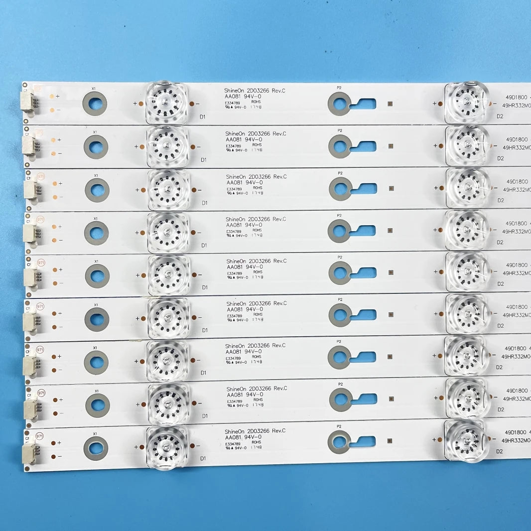 LED Backllight strip For 49HR332M04A3 V3 4C-LB490T-HR2 DS-4C-LB490T-YM3 TC490M01 TC490M02 Hitachi 49R80 T49D18SFS-01B 49U7750VE