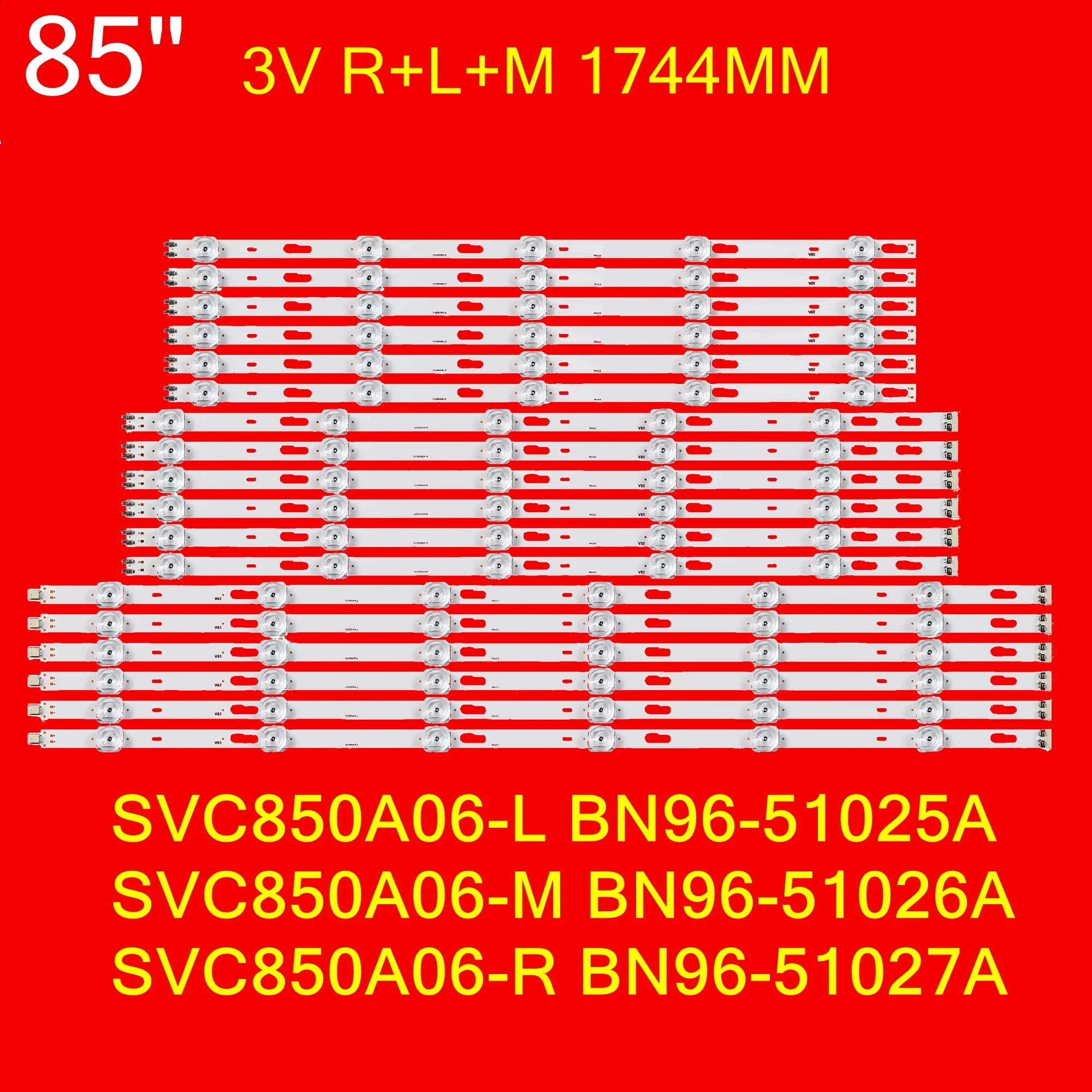 LED Backlight For UN85TU7000 UN85CU7000 UN85TU8000 UN85TU700D UN85TU800D UN85TU690T BE85C-H SVC850A06-L SVC850A06-M SVC850A06-R