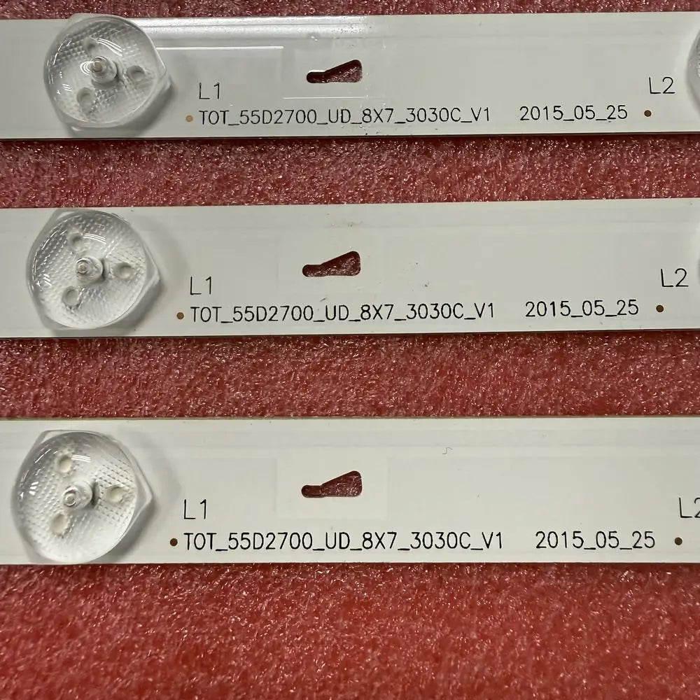 8pcs/set LED strip 7LED for TCL 006-P1K3465A 55D2700 U55C7006X1 B55A758U U55P6006 55UC6306 55UC642 55U6700C LVU550CSOTE2