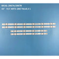 4pcs LED Strip For 43" TV 6916L-2867A 6916L-2867F 6916L-2867B 43UV340H LC430DGG (FK)(M3) 43UV340H 43UJ6600 43UJ6600-ND