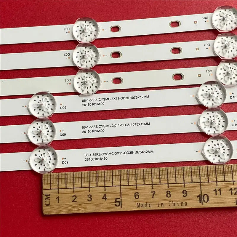 11lamps led strip 06-1-55FZ-CYSMC-3X11-0D35-1075X12MM-20220122 26150101649 For  55M2UB  LU55C7 L55M7-EA 06 1 55FZ CYSMC 3X11