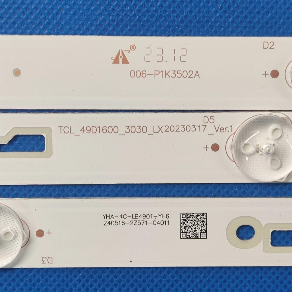 LED Backlight strip 5 lamp For 49HR332M05A0 V3 V4 Yha 4C-LB490T-HR4 YH1 YH7 YHJ yh6 49E301 49U3600C CRH-AT493030080569QREV1.0