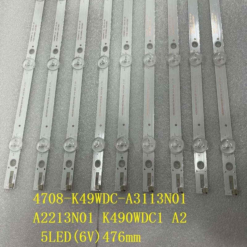 9pcs/lot 5LED LED backlight strip for 4708-K49WDC-A3113N01 A2213N01 K490WDC1 A2 49BDL3056Q 49UK950 49U5070 49PUF6032