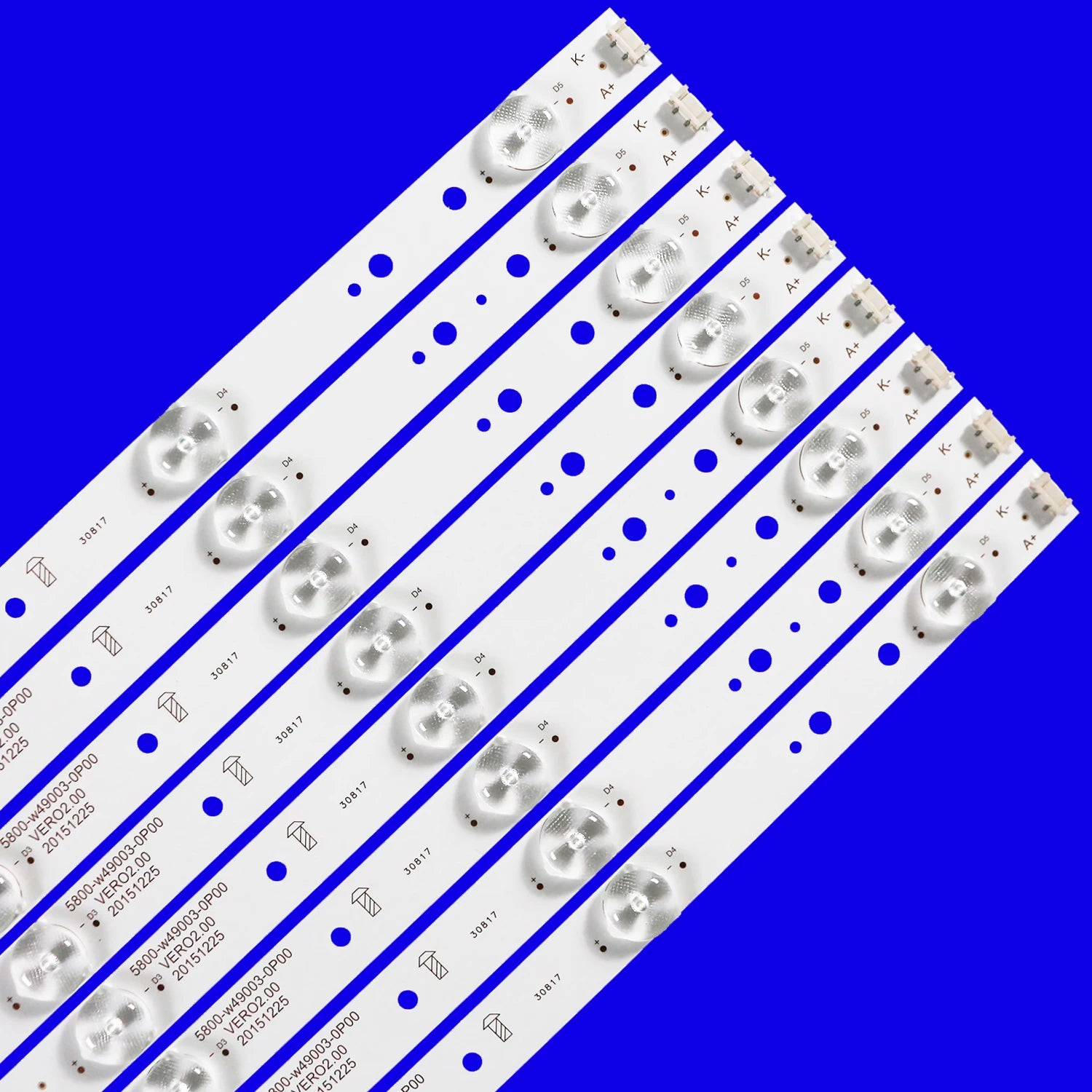 8PCS/lot 3v 450mm For 49" TV 49L3650VM 49U7650 49L5650VM 5800-w49003-0P00 SW49D05-C22AG-01 M48 49L3650VM Ph49e20dsgw ph49e20