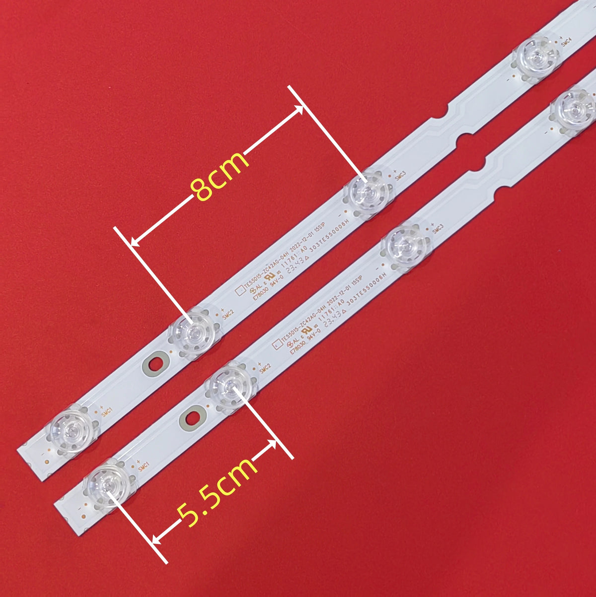 2PCS LED Backlight strip for 55V8E-PRO 55S12 55J7E-PRO TE55D15-ZC42AG-04H 55S11-ZX3030-2X15YH-230217