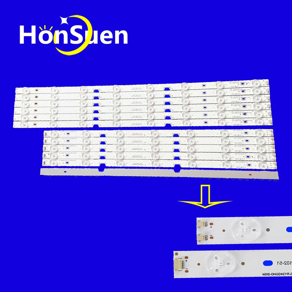 12PCS LED Backlight Strip For Haier 50"TV LE50B5000W LE50B3500W LE50B3000W 3BL-T5454102-51 3BL-T4752102-01 LE50F5300 V500PK2-QS1
