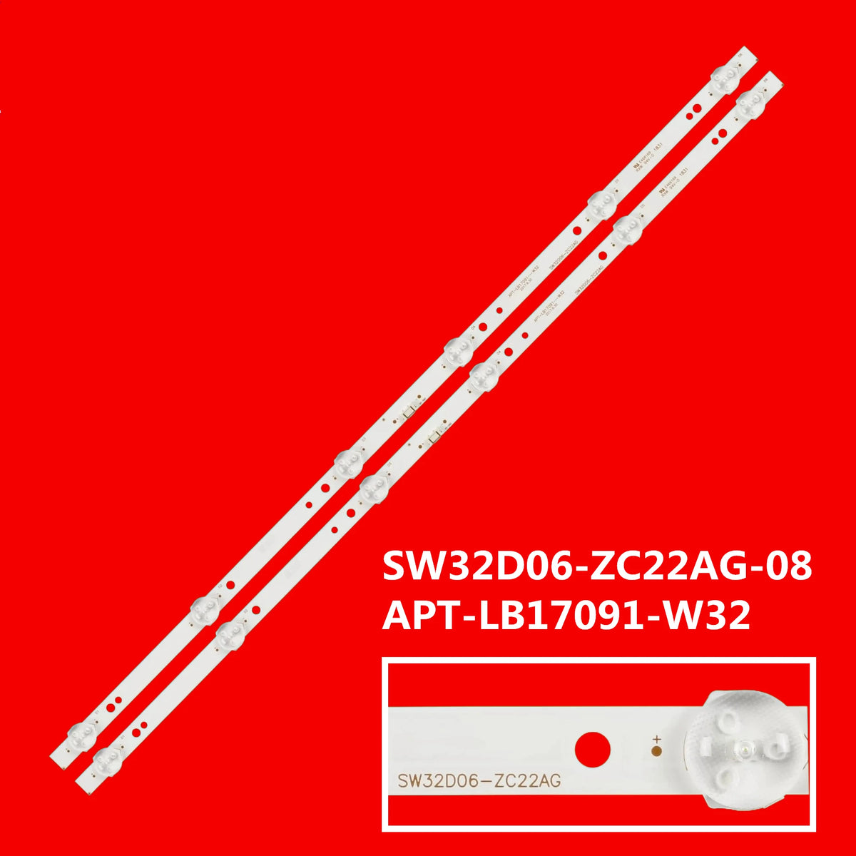 10pcs LED Bar Backlight APT-LB17091-W32 303SW320036 SW32D06-ZC22AG-08