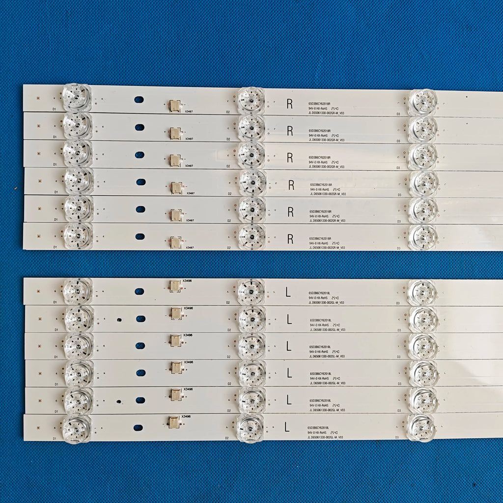LED strip for Dexp 65UCS1 65UCS1 A651, 65UCY1 H-LED65BU7006 JL.D65061330-002GR-M V03 JL.D65061330-002GL-M V03