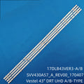 LED Strip For JVC LT-43C870 43U6863DB 17DLB43VER3-B A LUX0143004/01 VES430QNDB-2D-N11 43UB8200 Vestel 43" DRT UHD A/B-TYPE