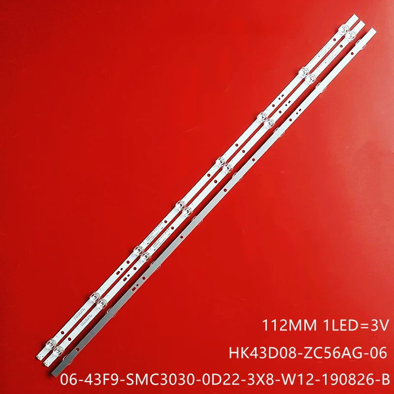 LED Backlight strip For Haier 43'' TV 06-43F9-SMC3030-0D22-3X8-W12-190826-B H43E18 43un265t LE43B9600 HK43D08-ZC56AG-06