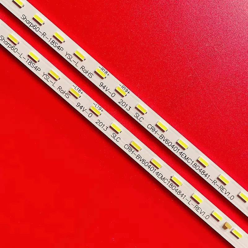 LED Backlight Strip For Sharp 4T-C60AL1X SC-E60-18S4P-4014-310A-L R Shqrp60-L-18S4P  CRH-BV604014EMC1804841-L/R-REV1.0