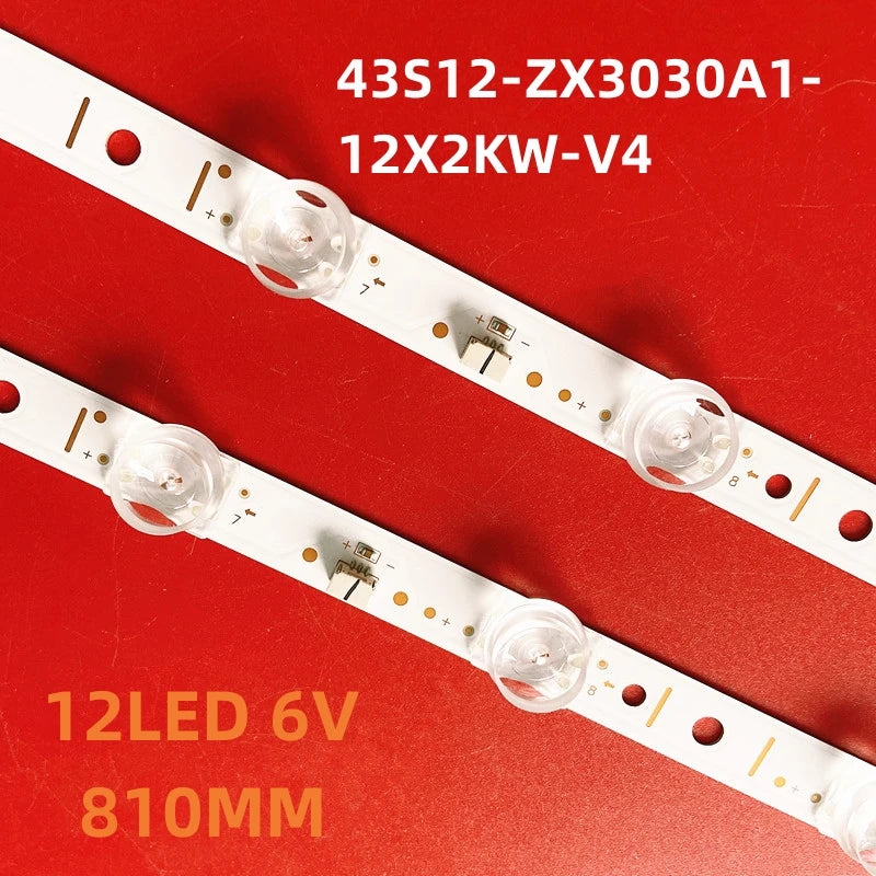 2PCS LED Backlight strip for 43P745 43P737 43S12 43V8E 43HR330M12N01 V2 43S12-ZX3030A1- 12X2KW-V4