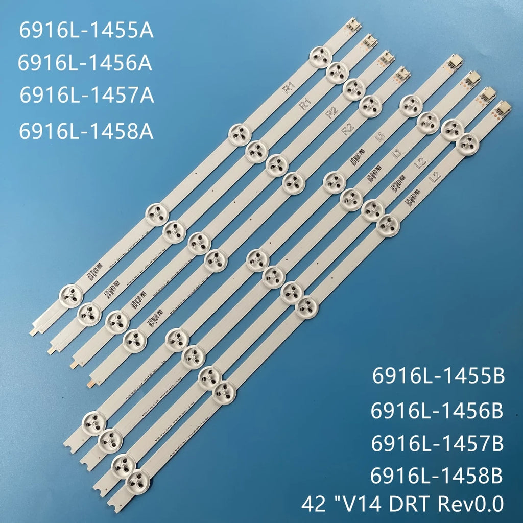 TV's LED Backlight Strips For 42PFH5609/88 42PFT5609/60 LED TV Bars 42" V14 DRT REV0.0 1 L1 R1 Bands Rulers 6916L-1455A