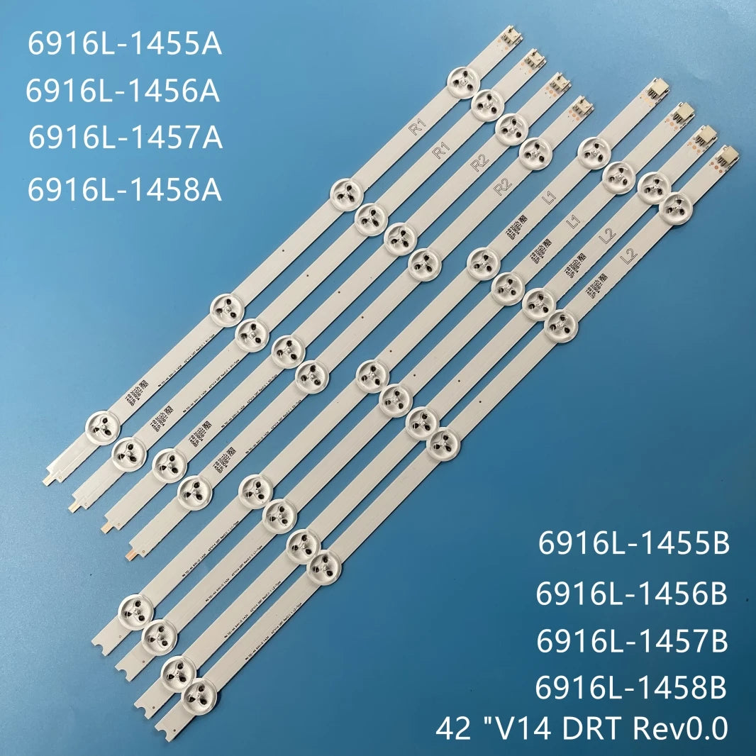 TV's LED Backlight Strips For 42PFH5609/88 42PFT5609/60 LED TV Bars 42" V14 DRT REV0.0 1 L1 R1 Bands Rulers 6916L-1455A