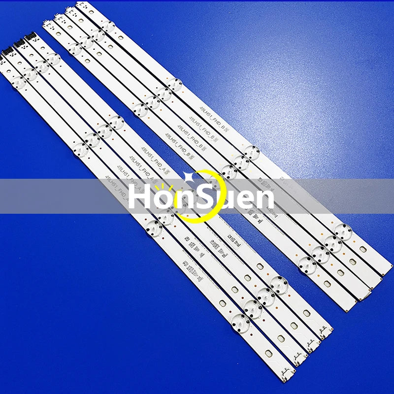 8PCS LED strip 49lh51_fhd for 49UH610T 49lf5100 49UH610T-DJ 49UH610T-TB 49UH610V 49lh5700-ud 49lf5100-uf  49UH6110-SF 49LH510V