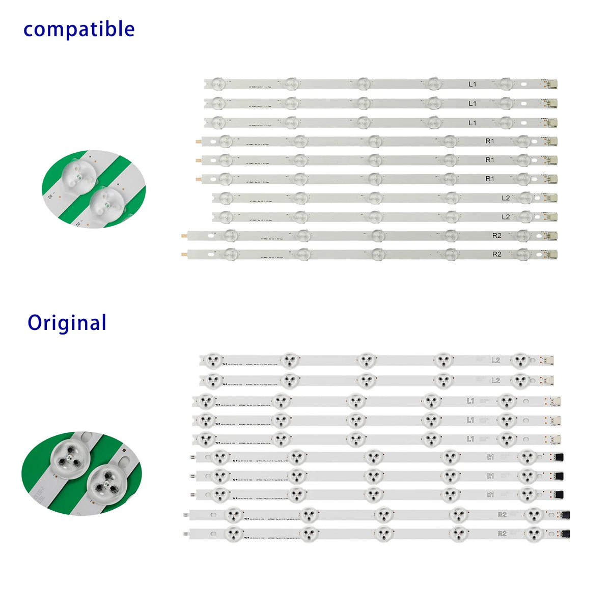 100pcs/10set New LED Backlight strip For 6916L-1412A 1413A 1414A 1415A 42LP360H 42LN540 6637L-0025A 42LN575